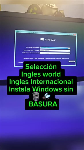 Instalar Windows en Inglés Internacional: Guía Rápida