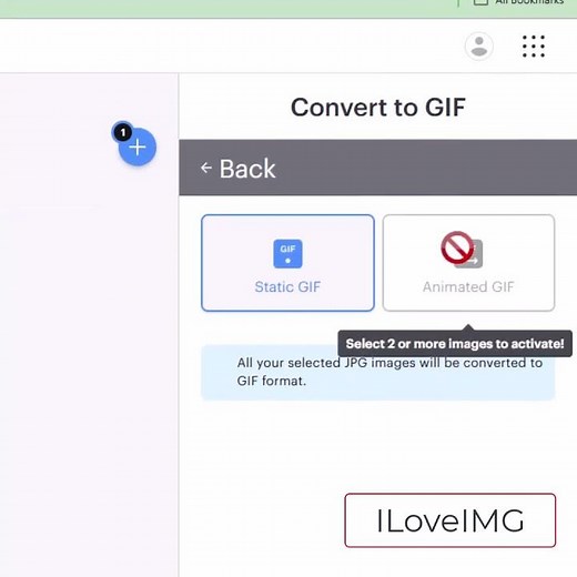 Converting Images from JPG using ILoveIMG