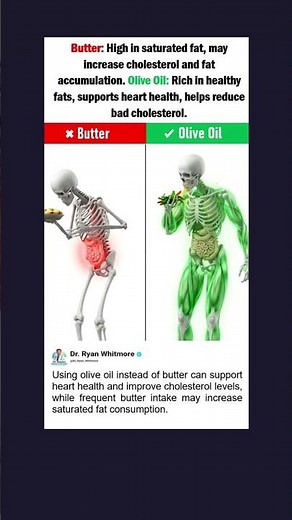 Butter vs Olive Oil — Most People Choose Wrong #health #fitness #gym #facts #food #workout