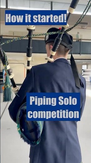 Piping the 1813 tune “Minstrel Boy” in solo bagpiping competition #bagpipemusic #shorts #winning