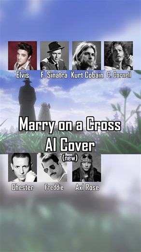 Mary on a Cross — AI cover with Elvis Presley, Frank Sinatra, Kurt Cobain, Chris Cornell, Chester Bennington, Freddie Mercury, and Axl Rose #elvis #franksinatra #kurtcobain #chesterbennington #linkinpark