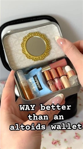 diy mini makeup kit upgrade (WAY better than an altoids wallet tbh) 💋purse/travel hack
