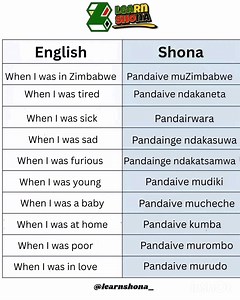 #learnshona | Learn Shona