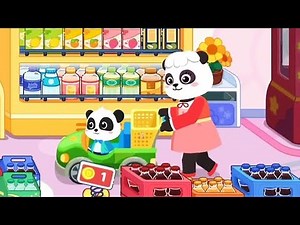 Baby Panda's Supermarket 2024: Self-Service Shopping, Learning, and Fun! | BabyBus Game