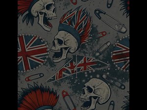 Rock Music Seamless Pattern: Skull Guitar Rose Designs (digital Download) - Etsy