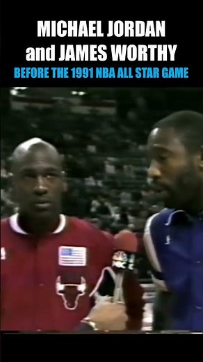 MJ and James Worthy before the 1991 NBA All Star Game #goat #nba #michaeljordan