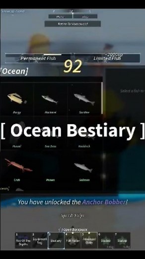 Finishing Ocean bestiary #roblox #fishing #fish #fisch