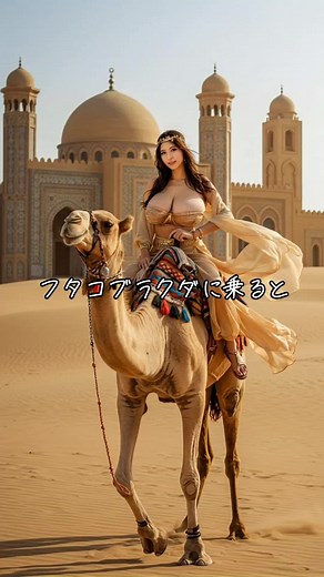 ラクダは側対歩（同じ側の前足と後ろ足を同時に上げる歩きかた）だから妙な揺れを感じるらしい🥹 #ラクダ #砂漠 #アラビアン
