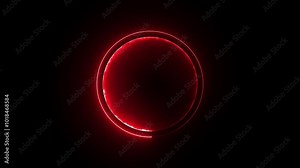 Neon light rectangle frame border animated on black background. Abstract blue neon glowing line frame, animated moving led light screen box .