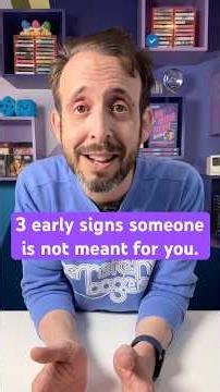 3 early signs someone is not meant for you. #mentalhealth #therapy