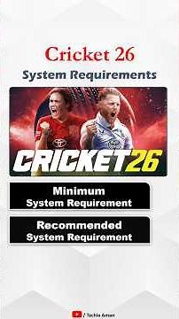 Cricket 26 System Requirements for PC | Minimum & Recommended #gaming #shorts
