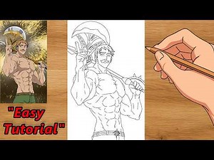 How to Draw Escanor (Seven Deadly Sins) | Step by Step Anime Tutorial