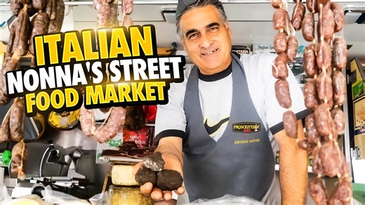 ITALIAN NONNA Street Food Market in SULMONA + CONFETTI Factry - Italy Unexplored Abruzzo