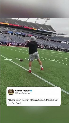 Peyton Manning has a son who can sling it 👀 (via colts/TT)