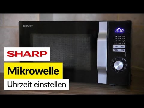 Wie man die Uhr an einer Sharp Mikrowelle einstellt