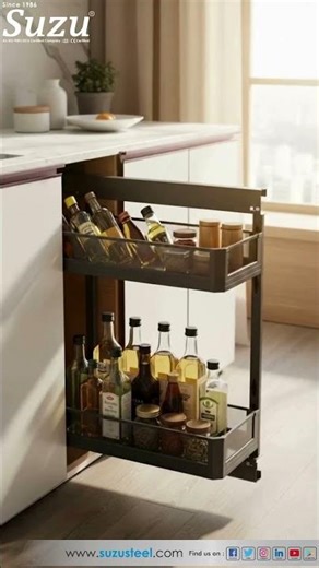 Suzu Steel Modular Kitchen Storage Solutions #SuzuSteel #ModularKitchen #KitchenSolutions