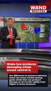 A threatening wake low brings damaging winds to central IL. Stay updated on the latest weather changes with WAND News. ----> bit.ly/45WMPqp | WAND News