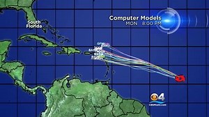 Here's the latest tropical track computer models. www.cbsmiami.com | CBS Miami
