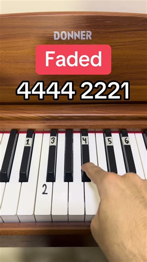 Faded - Piano Tutorial #piano #faded #nostalgia #alanwalker #donnerddp80