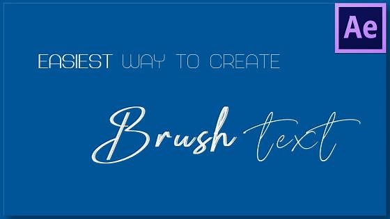 Easiest way to create brush text - 171