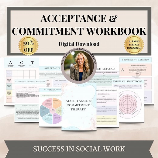 Acceptance and Commitment Therapy Worksheets,act Therapy Worksheets, Values Bullseye, Therapy Tools, Mental Health Worksheets, Self-care - Etsy