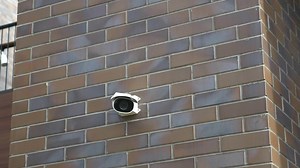 Download CCTV security camera operating outdoor for free