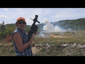 LG 440 40mm Grenade launcher Firing exploding rounds