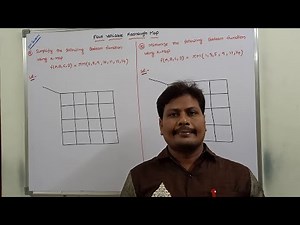 EXAMPLES 9 & 10 : SIMPLIFY THE BOOLEAN EXPRESSIONS USING KARNAUGH MAP | FOUR VARIABLE KARNAUGH MAP