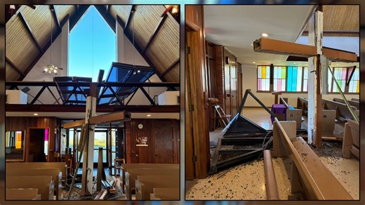 PHOTOS: Stamford church damaged after severe storms