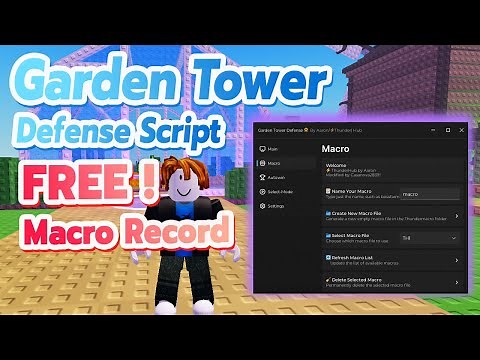 [🌻] Garden Tower Defense Script 2025 | 🧠 AutoPlay AI + Macro Recorder!