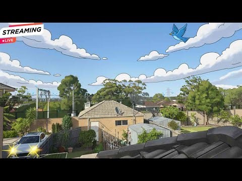 🔴 LIVE Relaxing Backyard View, Static Nature Window | Peaceful Suburban Horizon