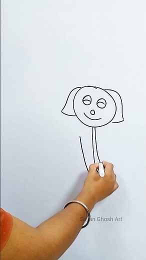 New Dog Drawing 🐶 | Easy Step by Step Dog Drawing for Beginners #shorts #art #shortsfeed