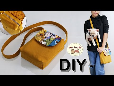 Cute, easy to make crossbody bag with zipper