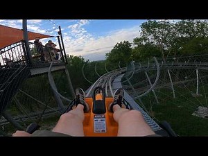 Branson Coaster in Branson, Missouri. POV of a crazy alpine coaster in the Ozarks.