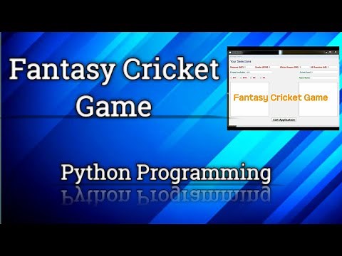 Fantasy Cricket game || DREAM 11 || Python Project using PYQT5 || SQlite Database Connectivity