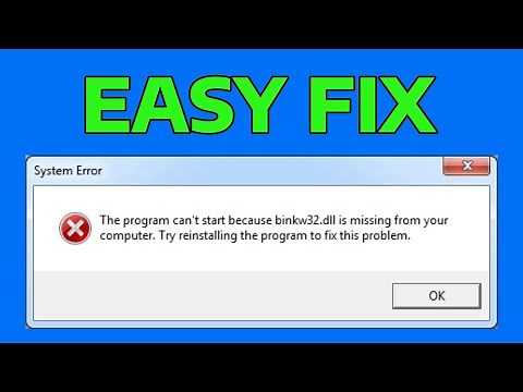 How To Fix binkw32.dll is Missing From Your Computer in Windows
