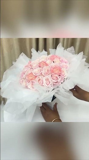 Elegant Pink Rose Bouquet 🌸 Luxury Floral Arrangement for Special Moments 02 😍#shorts#Diy