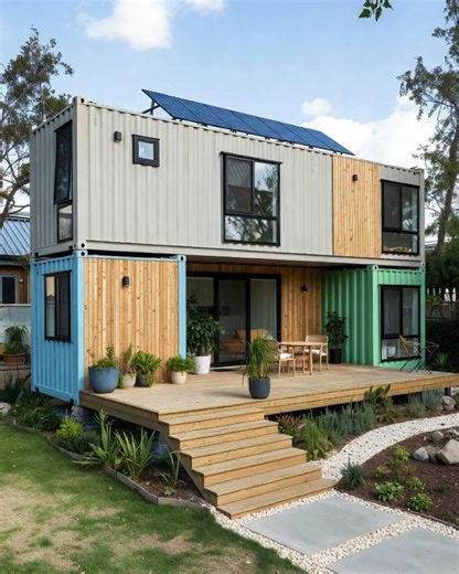 🏡 Knockdown Houses & Modular Container Homes with Garden Design — Fast Construction, Great Value!