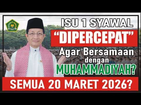 🔴 Update!! Isu 1 Syawal "Dipercepat" Jumat Agar Bersamaan Se Indonesia...Setuju?