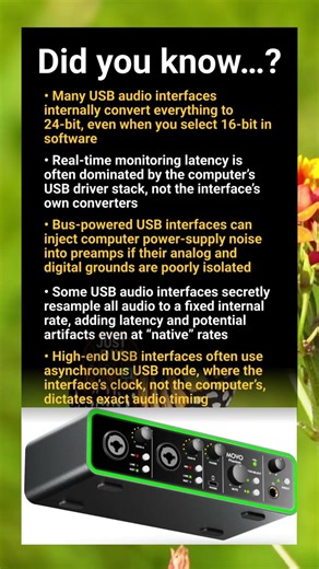USB audio interface secrets: latency, power, clocks and hidden performance limits
