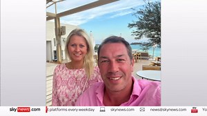 "My main focus now is our son Oscar, having done what he asked, 'find Daddy'. The wife of former England rugby player Tom Voyce has paid tribute to him following his death during Storm Darragh. https://trib.al/JnOwUVY 📺 Sky 501, Virgin 602, Freeview 233 and YouTube | Sky News