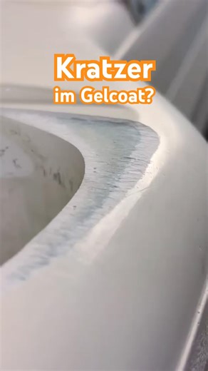 Gelcoat Reparatur am K3 - Bald ist es so weit