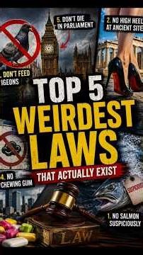Top 5 Weirdest Laws That Actually Exist #randomfacts #interestingfacts #weirdlaws