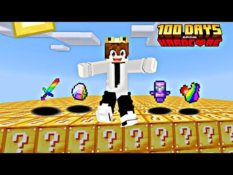 I Survived 100 Days in a LUCKY BLOCK SUPERFLAT World in Minecraft 😱