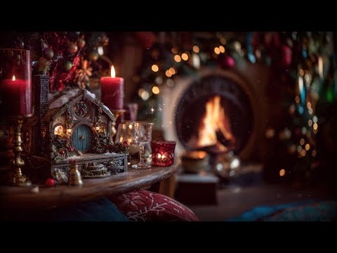 ✨🎄😴 Cozy Hobbit Home for the Holidays | Relaxing Fireplace Ambience | Sleep, Study, Dream | 3Hrs