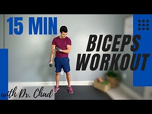 15 MIN BICEP WORKOUT // bicep workout with dumbbell at home | Dr. Chad