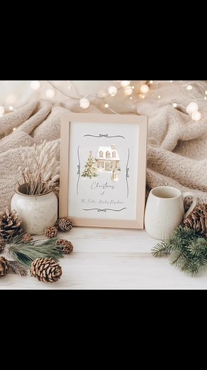 The perfect addition to your Christmas home decor, is our personalised home sign £4 (frame not included) more designs to follow 🎄 | Hearts & Krafts by S&K