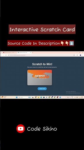 Master INTERACTIVE Scratch Card Effects with Code in Minutes