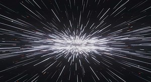 A star burst is shown in the sky