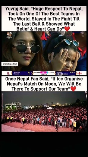 Yuvraj singh on nepal cricket team and fans dedication
